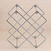 Senmubery Portabottiglie da Vino 5 Bottiglie Portabottiglie da Vino Pieghevole Design Moderno Controsoffitto Risparmio di Spazio per La Cucina di Casa Utilizzi per Ufficio (Argento)