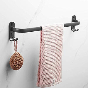 JSONA Portasciugamani Nero, portasciugamani Classico a Parete, portasciugamani per Bagno, Adatto in Cucina, Servizi igienici, Hotel, lavabo, docciaSingle layer-80cm