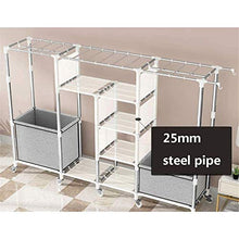 ZHICHUAN Armadio in Tela Si Può Muovere Puleggia Guardaroba Portatile Montaggio Ripostiglio Cassetta Accomodante Cassetti Armadio Armadio in Tela/Piccolo