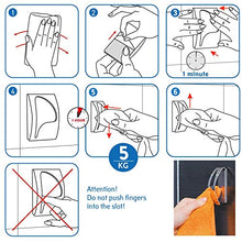Tatkraft Point - Portasciugamano Adesivo – Gancio per Strofinacci Accapatoi Panni - Su Tutte le Superfici - Sostiene 5 kg