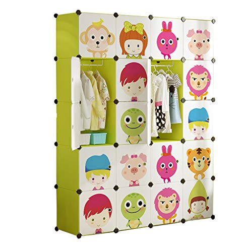 Locker 20-Porte Armadio Armadio Hanging Rimovibili di Plastica Noleggio Scaffali Abbigliamento Home Camera Dormitorio Verde 147X47X183CM MUMUJIN