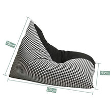 RIYIFER Copertura per Pouf, Copertura per Poltrona A Sacco Grande Tessuto in Poliestere Bean Bag Cover Adatto A Camera da Letto, Soggiorno, Giardino,Nero,90x120x100cm