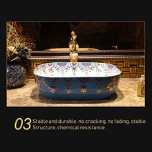 Lavabo in Ceramica -retrò - Rendere ad Alta Temperatura, Resistente all'Usura e allo Sporco, alla corrosione e alle Crepe, per Bagno, WC, Ufficio