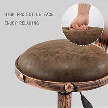 GYPPG Sgabello da Trucco per Camera da Letto Nordico, può Sollevare Sgabello da Parrucchiere Girevole a 360 ° Sgabello da Manicure Sgabello da Bar retrò in Pelle PU Barber Shop Sedia da