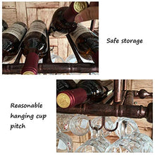 L.TSN Scaffali galleggianti per unità da Bar Scaffali per Vino a Parete, portabicchieri da Vino sospesi, portabottiglie per Vino Rustico Scaffale Multifunzione Scaffali multifunzionali Applicazion