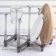 Grigio chiaro retrattile tazza asciugatura rack supporto bottiglie vino vetro