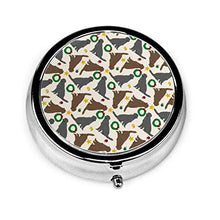 Piccolo contenitore rotondo per pillole con rivestimento piatto e 3 scomparti in metallo per medicina e vitamine, contenitore decorativo per viaggi all'aperto