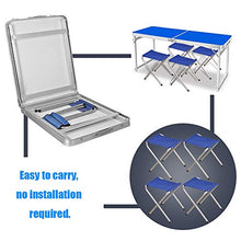 WNN-URG Regolabili Tavolo Pieghevole e 6 sedie, Campeggio Portatile Esterna Tabella di Picnic a Buffet Wedding Cucina Colazione Bar Set Market Garden Partito dell'automobile Indoor URG