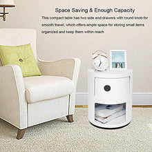 Attrezzatura Comodino Wghz Scaffale Rotondo a 2 Ripiani Comodini Comodino Comodino Mobile Contenitore con 2 cassetti Contenitore per Ufficio Bagno Cucina Soggiorno Camera da Letto