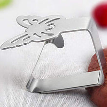 Cabilock 4Pcs Tovaglia Clip in Acciaio Inox Tavolo da Picnic Copertura Morsetti Farfalla a Forma di Fiore di Panno di Tabella del Supporto del Pannello Esterno Clip per La Cucina