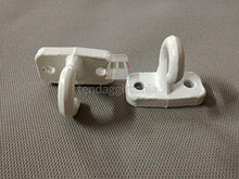 TENDAGGIMANIA Ricambio Gancio Pavimento, Ringhiera ad Uncino per Tenda da Sole a Caduta in Alluminio Colore Bianco