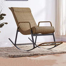 GAXQFEI Mobili da giardino in rattan, patio rattan mobili divano tessitura sedia a dondolo, poltrona rattan divano da giardino set per cortile, piscina o cortile,E.