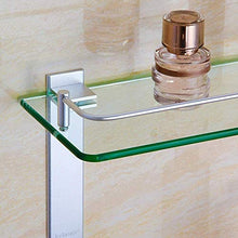 GDFEH Scaffale per Doccia Scaffale in Vetro temperato Scaffale per Il Bagno Bracket cosmetico Scaffale in Vetro temperato (Size : 30cm/11.8'')