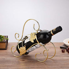 Lxlxq Cremagliera del Vino d'oro in Stile Europeo Cremagliera del Vino Creativo Ornamenti in Ferro battuto retrò Cremagliera per Bottiglie di Vino alla Moda