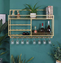 Portabottiglie da Parete in Metallo Nordico in Metallo Appeso a Parete Rack di stoccaggio Bottiglia Scaffale Galleggiante per Ristorante Cafe Cucina