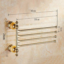 Rishx Portasciugamani Mobile in Bronzo Antico da 4 Bar Europeo Lusso Regolabile in Acciaio Inox con Base in Marmo mensola Porta Asciugamani Accessori per Il Bagno portasciugamani