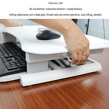 GaoF Scrivania per Computer con Sollevamento in Piedi, banco da Lavoro per Laptop Desktop, scrivania Pieghevole, Supporto per Monitor Regolabile in Altezza 14-45