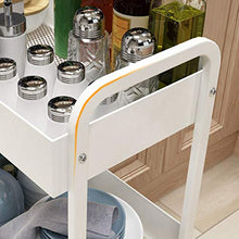 LYM &ripiano di stoccaggio Scaffalature Mobili per Bagno Finitura per Bagno Scaffale per Cucina Carrello per Verdura e Frutta 3 Strati con Ruote Scaffale Mobile Bianco Scaffale di Finitura