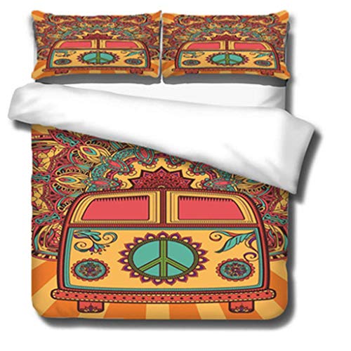 DEWUFAFA Set di Biancheria da Letto Matrimoniale in Cotone, Set Piumino, Letto Matrimoniale Medio, 1 Coperchio di Trapunta, 2 federe, qualità dell'hotel, Luce e Resistente