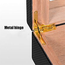 GJNWRQCY Humidor per sigari con umidificatore igrometro Digitale Frontale di Alta precisione, Foderato in Legno di Cedro Spagnolo