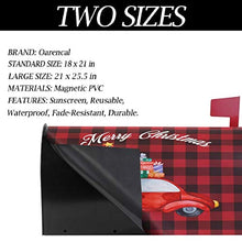 Natale Natale camion regalo rosso plaid cassetta postale copre magnetico grande postale casella avvolge giardino cortile casa decorazione dimensioni oversize 64,8 cm x 53,3 cm