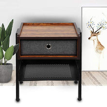 Germerse Accent Table Tavolino da caffè, Comodino in Stile Industriale Moderno, Camera da Letto Portatile per Soggiorno