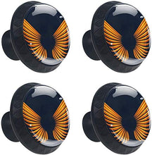 Ali di fiamma Pomelli per Porta Set di 4 Pomelli per Mobili Manopole per Cassetti Cucina Armadio Vetro
