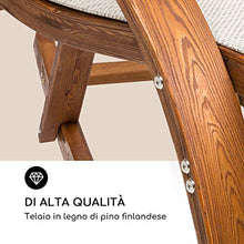 blumfeldt Mauritius - Lettino Oscillante con Tettuccio, Lettino da Giardino, 180 kg Max, Resistente agli Agenti Atmosferici, Funzione a Dondolo, Protezione Raggi UV, Pino Finlandese, Crema