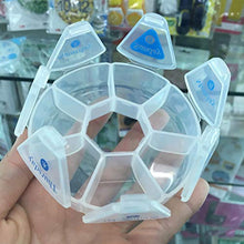 HEALLILY Organizzatore Settimanale di Pillole - Astuccio per Pillole Rotondo Portatile da 2 Pezzi Scatola per Pillole Senza Bpa per Il Lavoro in Farmacia