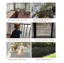 Rete di Plastica Sicurezza Bambini, Rete da Balcone, Recinzione da Giardino Rete da Pollo Rete da Gatto Rete da Riproduzione, Rete di Protezione del Prato Rete da Arrampicata Piante 1x30m Nera