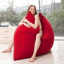 LuoMei Lazy Couch Lounge Chair Bean Bag Lazy Sofa Eps Foam Camera da Letto Soggiorno Sedia Singola Rimovibile Lavabile Divano Letto Gratuito Invia Pennello AppiccicosoMarrone
