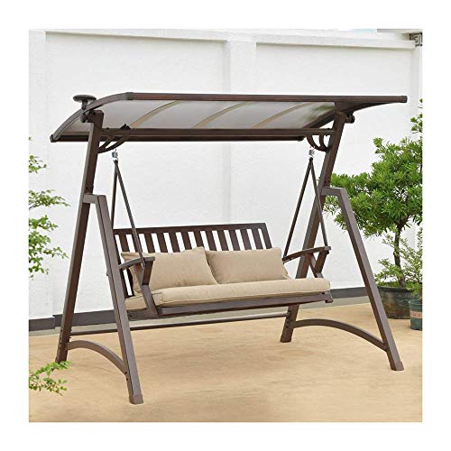 DGHJK Sedia Altalena per Esterni con Cuscini e baldacchino, mobili da Giardino Panca per Sedia Altalena per Esterni Set Perfetto per Patio, Giardino, Veranda e Bordo Piscina