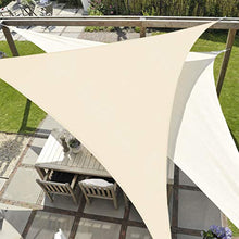 JYYnet Vela Ombreggiante, Vela Parasole Triangolare Tenda a Vela Impermeabile Protezione Raggi UV Vela Tenda per Giardino Terrazza Campeggio (3×3×3m, Crema)