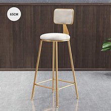 ZEH Sedia da Pranzo, Cuscini braccioli, seggiolone, Sgabello Sgabello da Bar a Domicilio for la Cucina Breakfast Cafe High Sgabello con Schienale e poggiapiedi FACAI (Color : 65cm, Size : 75Cm)
