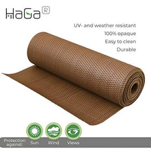 Haga® - Telo protettivo per balcone, in rattan sintetico, 0,9 m, colore: cognac