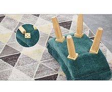 XinQing-Sedia a dondolo Sedia a dondolo in legno massello in pelle scamosciata Balcone Lazy Divano Sedia per il tempo libero Sedia per il tempo libero Sedia comoda stile nordico, verde scuro, con peda