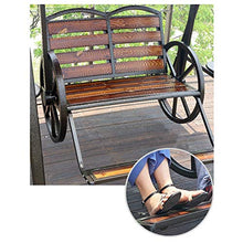 ZDYLM-Y Dondolo da Giardino con Tettuccio 2 posti con Staccabile Canopy - Giardino Swing con Il Pedale, per Outdoor Cortile