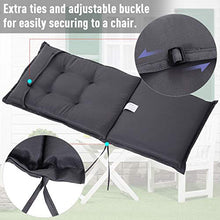 Outsunny HOMCOM Set 2 Cuscini per Sedia a Sdraio da Giardino, Materassini Imbottiti Impermeabili Antimuffa Antiscivolo 120x50x6cm