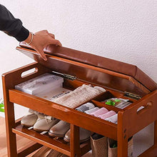 YANG 2 Livello del Pattino tormenta Cambio di Scarpe Panca Bagagli Petto Imbottito Poggiapiedi Ottomana Guardaroba Dressing Table Sgabello Carico 250kg (Size : L/64CM)