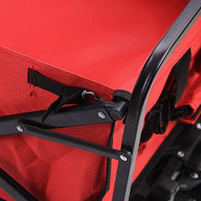 Carrello da Giardino, Carrello Pieghevole Portatile Resistente, con Cestino Oxford Adatto per Shopping E Parco Picnic, Gita in Spiaggia E Campeggio, Rosso