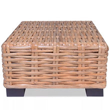 Festnight Tavolino da Giardino Quadrato in Rattan Naturale,Tavolino da Salotto Quadrato in Rattan Naturale Tavolino da Esterno Quadrato in Rattan 45x45x30 cm