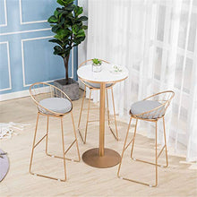 CSQ Sedia Per Camera Da Letto, Sedia Da Bar Rotondo In Metallo Spogliatoio Per La Casa Salone Di Bellezza Sgabello Per Trucco Sedia Da Pranzo Per Caffè Altezza 45/65 / 75CM(Color:B,Size:45CM)