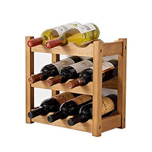GAGP Portavini Titolare Esporre Tabella Free Standing Rustica di Legno Rack Pieghevole di Legno Vino Rack controsoffitto Decor Organizer per Qualsiasi bancone o Cantina