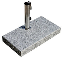 ProKIRA® - Supporto per ombrellone, 25 kg, per ombrelloni di diametro fino a 200 cm, in granito, rettangolare.