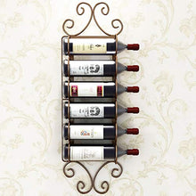 YWYW Cremagliera del Vino Moderna Semplice cremagliera del Vino appesa di Arte del Soggiorno cremagliera del Vino a Parete Creativa della casa della Barra (Colore: Marrone)