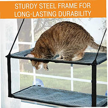 Capas gato hamaca de descanso del asiento del animal doméstico para la cama colgante Pet Ventana perca dobles para Tomar el sol Negro
