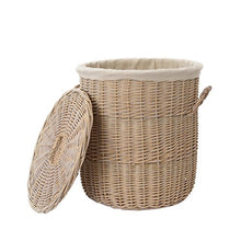 Cestini Cestini Vestiti Snack Giocattoli Cesto Portaoggetti Cesto Salice Naturale Vendo Tessuto Camera da Letto Soggiorno TG,Large
