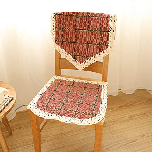XHNXHN Set di Cuscini per sedili in Tessuto, Cuscini per sedie da Pranzo Cuscini per sedie da Cucina per Interni Traspiranti Copri Asciugamano per Schienale Cuscini per sedili Antiscivolo H 40x45cm