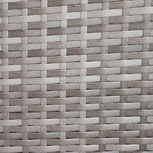 giordano shop Sedia a Dondolo Pieghevole con Braccioli 90x64x108 cm in Metallo e Rattan Grigia