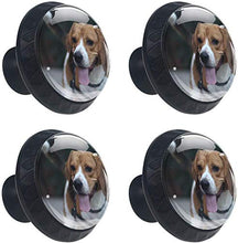 Piccolo cane da lepre che attacca lingua fuori Pomelli per Porta Set di 4 Pomelli per Mobili Manopole per Cassetti Cucina Armadio Vetro